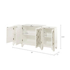 Madison Park Nevaeh Cream Quatrefoil Dining Buffet Server