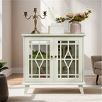 Storage Cabinet with Shelf,White Sideboard Cabinet for Living Room