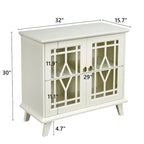 Storage Cabinet with Shelf,White Sideboard Cabinet for Living Room
