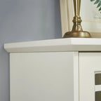 Storage Cabinet with Shelf,White Sideboard Cabinet for Living Room