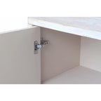 Farmhouse Style 3-Door Wooden Accent Cabinet: Sideboard Buffet Server with Storage