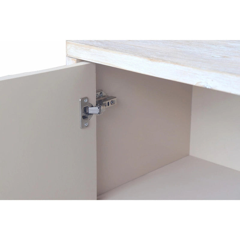 Farmhouse Style 3-Door Wooden Accent Cabinet: Sideboard Buffet Server with Storage