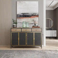 Modern 4 Doors Sideboard with 3 Top Drawers