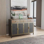 Modern 4 Doors Sideboard with 3 Top Drawers