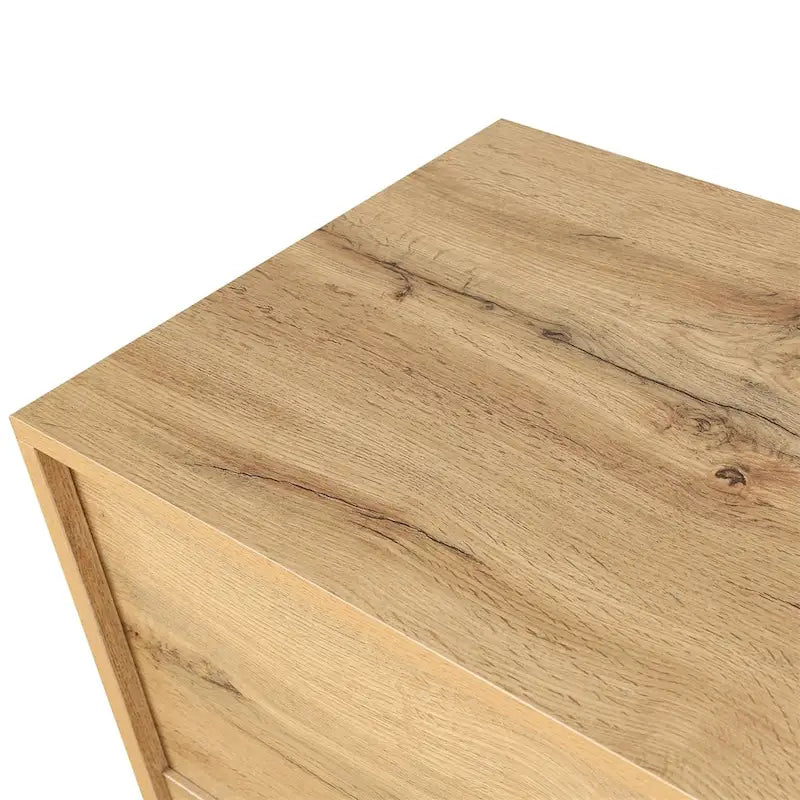 Carved Flower Door Large Storage Cabinet With Metal Handle