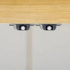 4-door Curved Corner Design Wavy Door Panel Cabinet with Adjustable Shelves, Suitable for Study, Living Room and Entrance