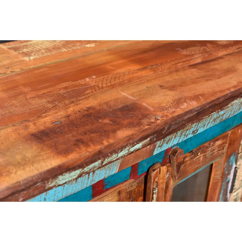 Lexington 6-Door Glass Sideboard, Recycled Multicolor