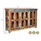Lexington 6-Door Glass Sideboard, Recycled Multicolor
