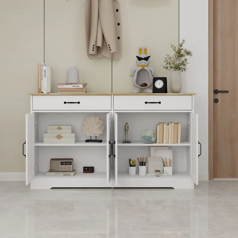 55.91 Large Farmhouse Buffet Cabinet