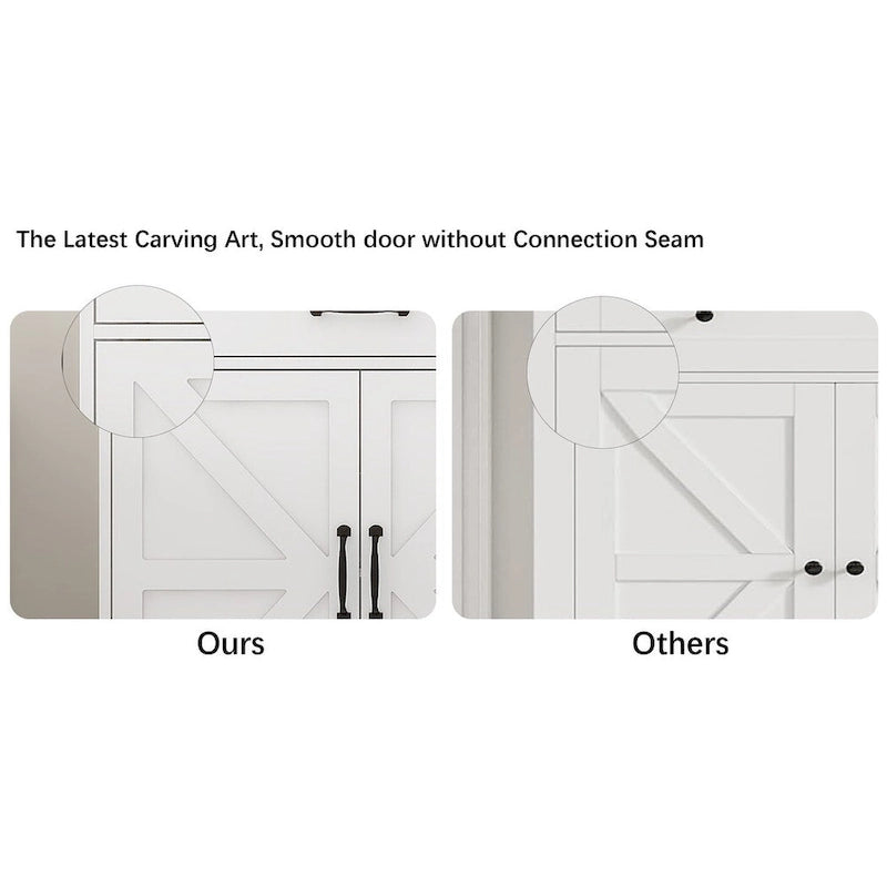 55.91 Large Farmhouse Buffet Cabinet