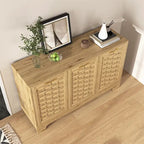 Storage Cabinet with 3 Doors,Wood Sideboard Buffet Storage