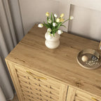 Storage Cabinet with 3 Doors,Wood Sideboard Buffet Storage