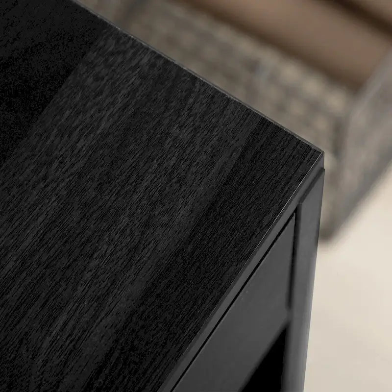 Rolling Printer Table Desk with Wheels and Adjustable Shelf