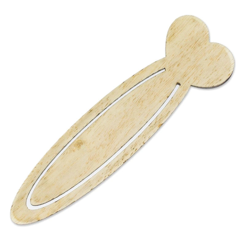 Novica Handmade Happy Heartbeats Recycled Teak Wood Bookmark