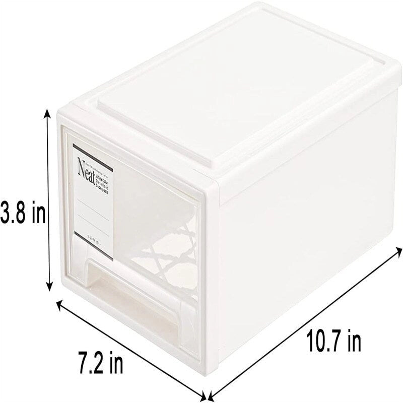 3 Pack Drawer Stackable Storage