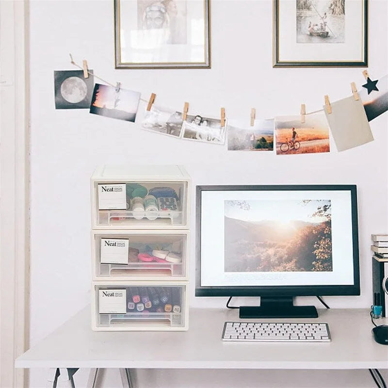 3 Pack Drawer Stackable Storage