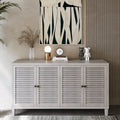 Wooden Accent 4-Door Sideboard with Adjustable Shelves