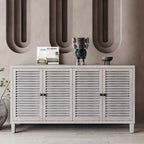 Wooden Accent 4-Door Sideboard with Adjustable Shelves