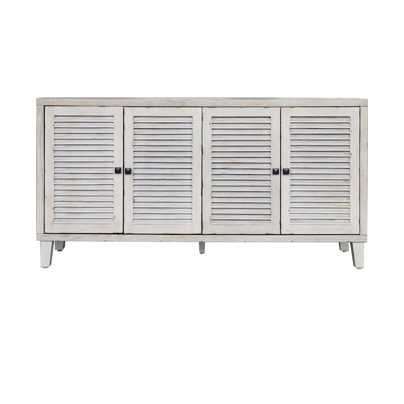 Wooden Accent 4-Door Sideboard with Adjustable Shelves