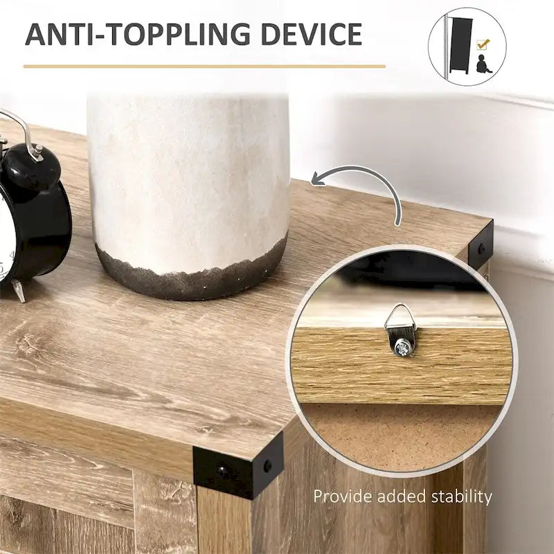 Wooden Buffet Cabinet with Drawer and Adjustable Shelf - N/A