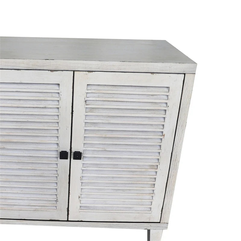 Accent Cabinet 4 Shutter Door Wooden Cabinet Sideboard Buffet Cabinet
