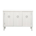 Simple and Atmospheric Solid Wood Veneer Fraxinus Mandschuric Cabinet with Three fir Doors,Adjustable