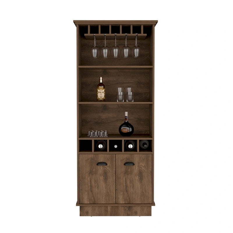 Bar Cabinet for Kitchen, Dining Room,Living Room, Dark Brown