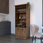 Bar Cabinet for Kitchen, Dining Room,Living Room, Dark Brown