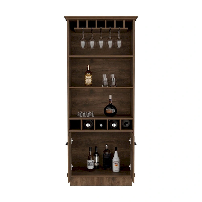 Bar Cabinet for Kitchen, Dining Room,Living Room, Dark Brown