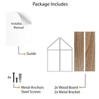 Wallniture Modena 2 Tier Shelves with White Brackets, Bathroom Wall Decor, 24x6, Burnt