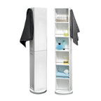 Rotating Storage Cabinet Full-Length Mirror 360-Degree Swivel - 66 5/8H x 12L x 14.4 base diameter