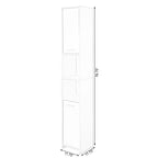 Standing Bathroom Linen Tower Storage Cabinet, White