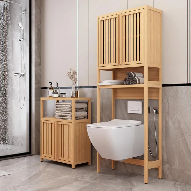 Bamboo Toilet Storage Cabinet