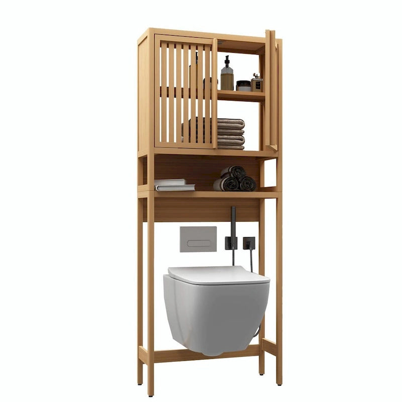 Bamboo Toilet Storage Cabinet