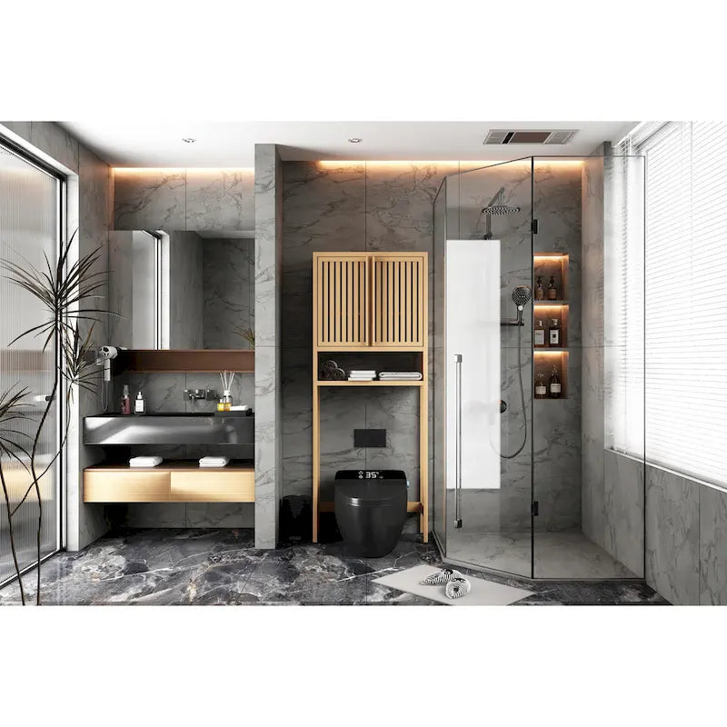 Bamboo Toilet Storage Cabinet