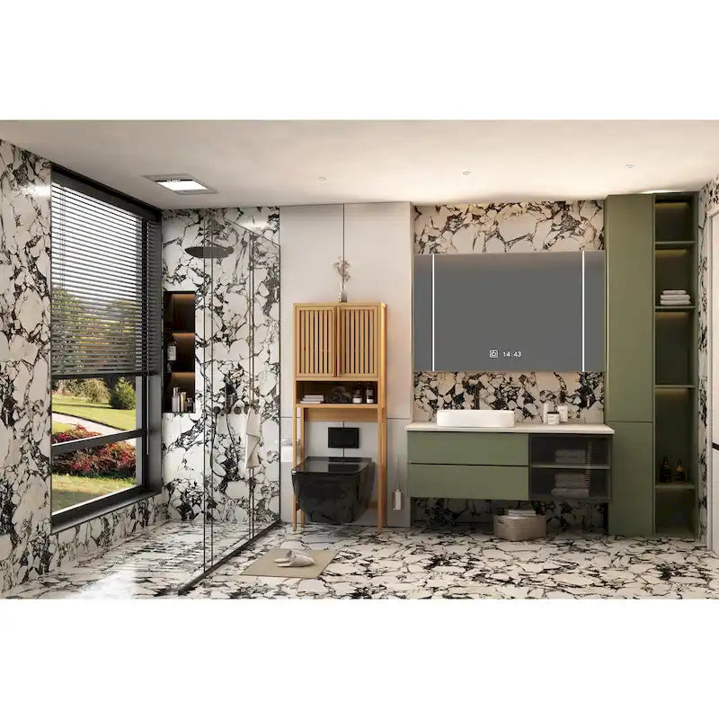 Bamboo Toilet Storage Cabinet