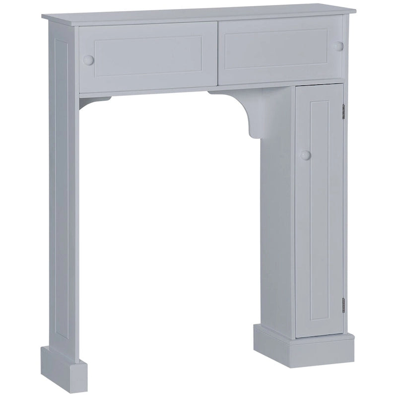 kleankin Over the Toilet Bathroom Cabinet,Toilet Rack, Space Saver, Gray