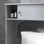 kleankin Over the Toilet Bathroom Cabinet,Toilet Rack, Space Saver, Gray
