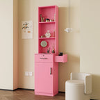 15.67 in. W x 70.87 in. H MDF Freestanding Linen Cabinet with Multi-layer Storage