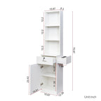 15.67 in. W x 70.87 in. H MDF Freestanding Linen Cabinet with Multi-layer Storage