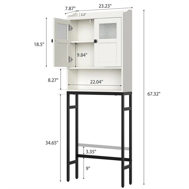 Over The Toilet Storage Cabinet - 7.87D x 23.23W x 67.32H