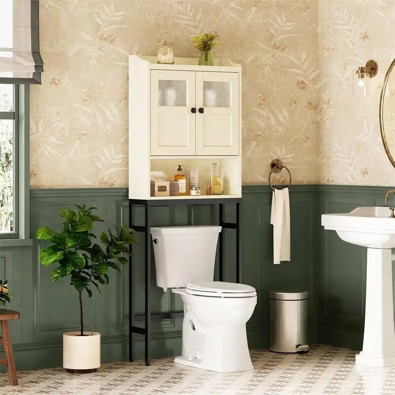 Over The Toilet Storage Cabinet - 7.87D x 23.23W x 67.32H