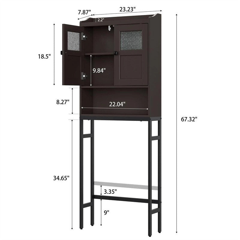 Over The Toilet Storage Cabinet - 7.87D x 23.23W x 67.32H