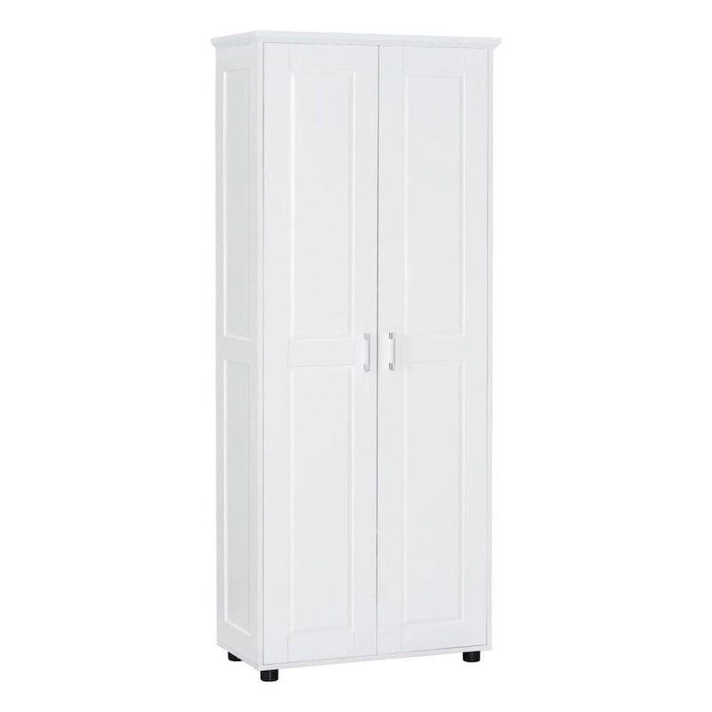 Storage Cabinet with Two Doors for Bathroom Office Adjustable Shelf MDF Board