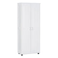 Storage Cabinet with Two Doors for Bathroom Office Adjustable Shelf MDF Board