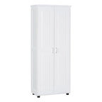 Storage Cabinet with Two Doors for Bathroom Office Adjustable Shelf MDF Board