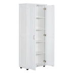 Storage Cabinet with Two Doors for Bathroom Office Adjustable Shelf MDF Board