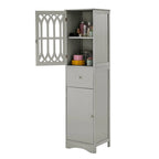 Tall Bathroom Cabinet, Freestanding Storage Cabinet with Drawer and Doors, Acrylic Door, Adjustable Shelf