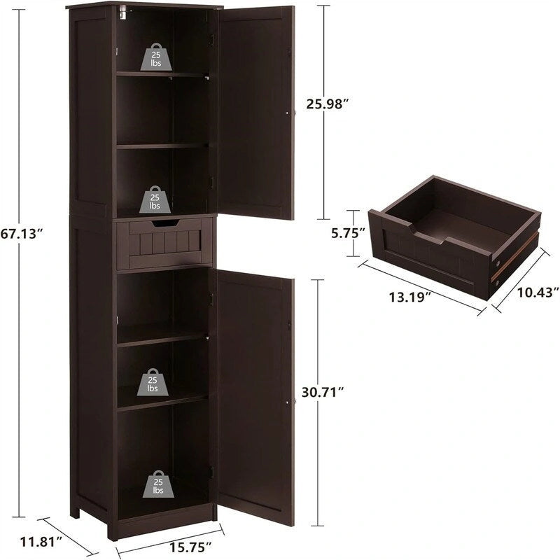 Bathroom Storage Cabinet with 2 Doors
