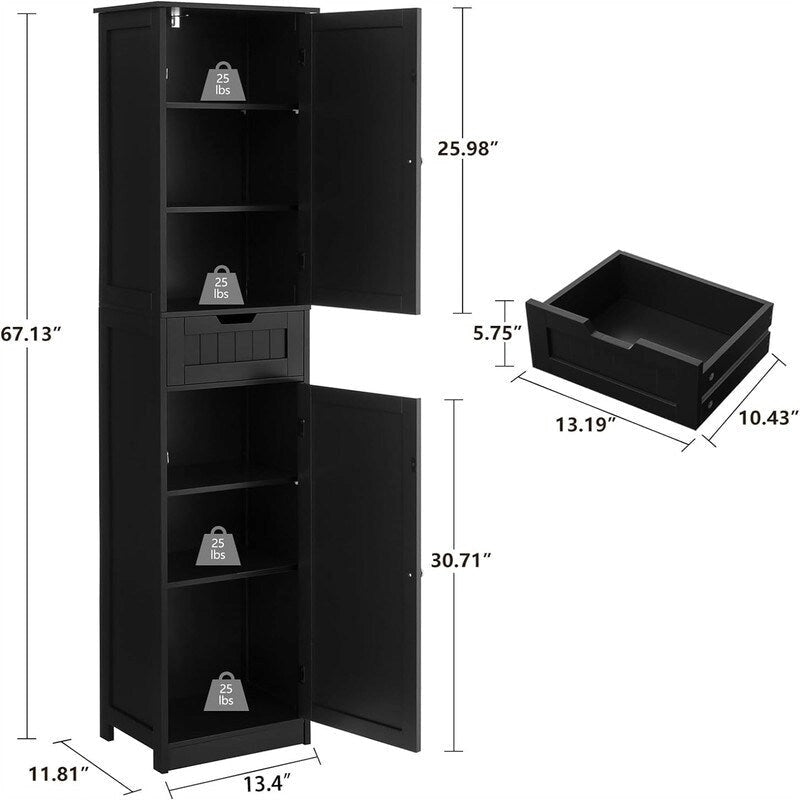 Bathroom Storage Cabinet with 2 Doors